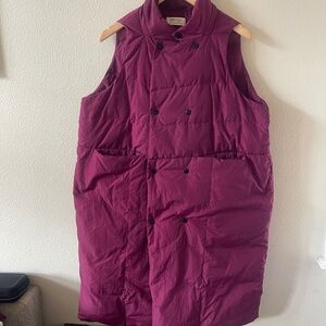 Purple Sleeveless Puffer Vest
